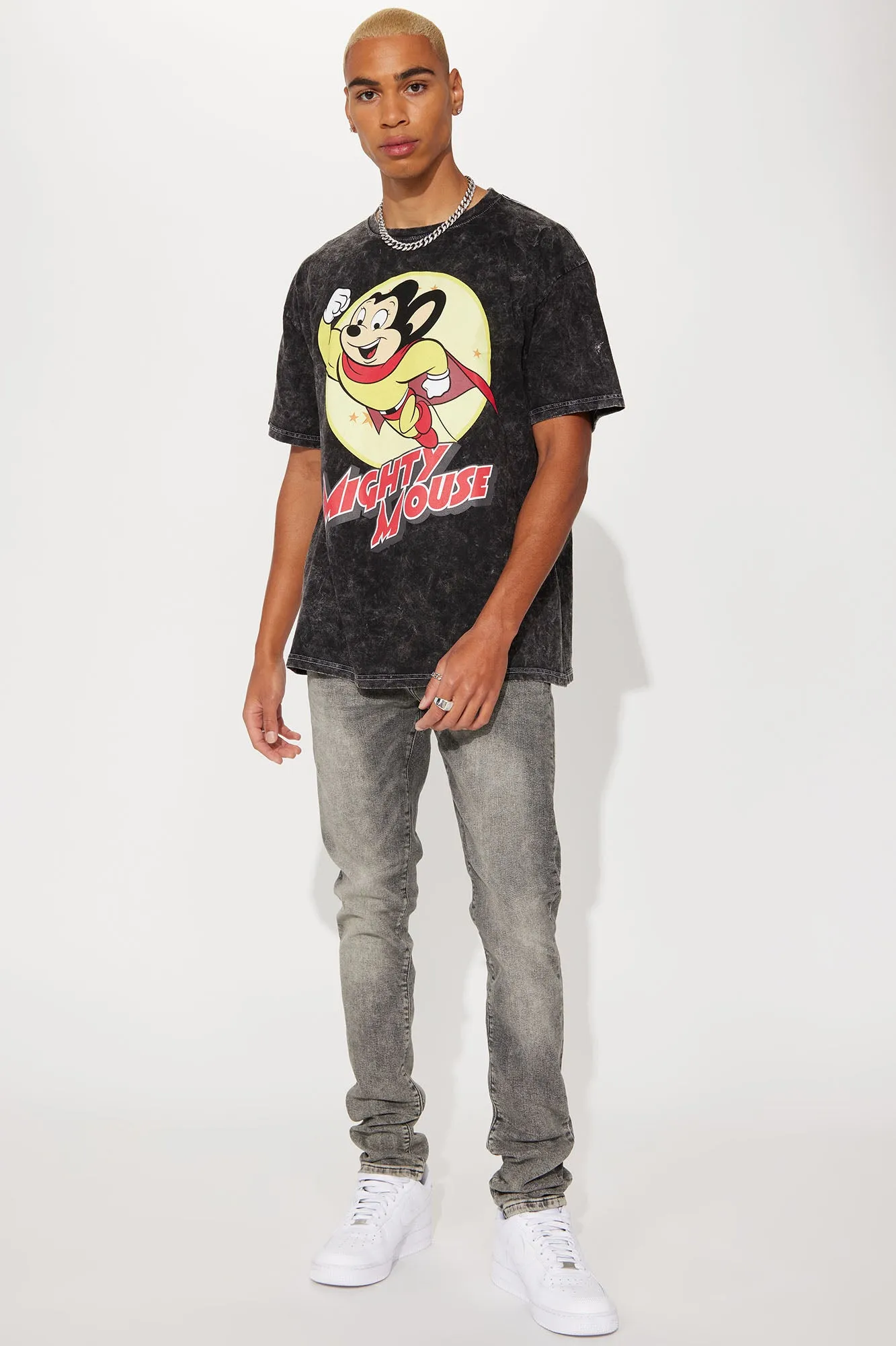 Back At It Again Stacked Skinny Jeans - Grey