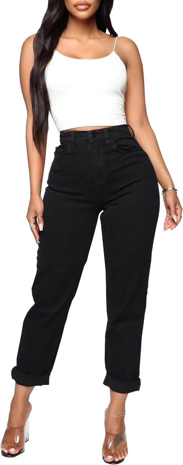BessCops Women's Boyfriend Jeans Stretchy Ripped Distressed Denim Mom Jean Pants