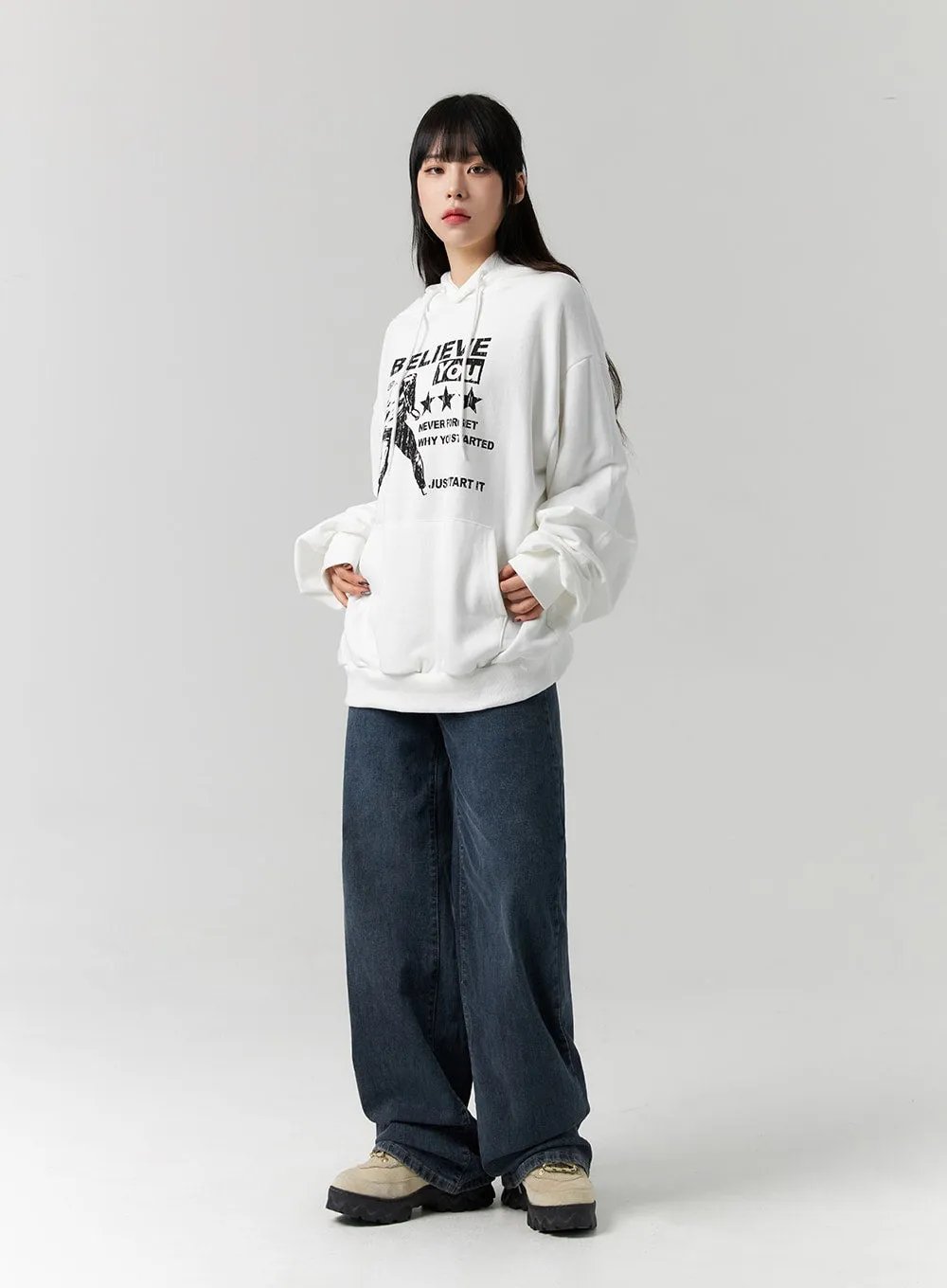 Dark Wash Wide-Leg Jeans CS314
