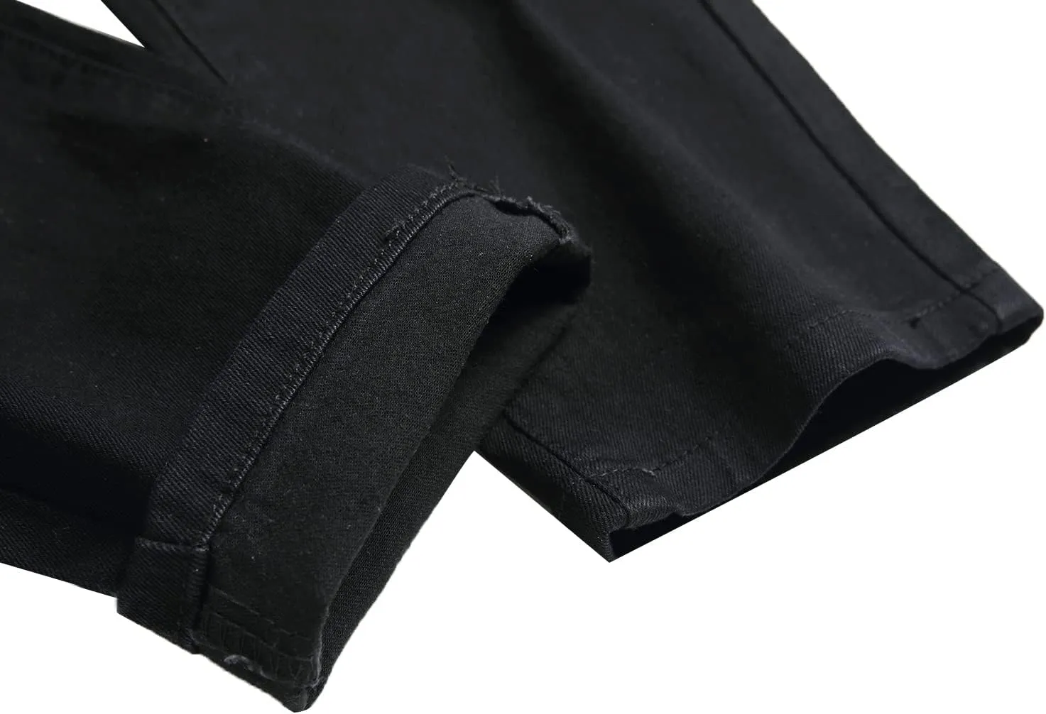 Denim Jeans for Men Slim Fit Ripped Stretch Skinny Distressed Stacked Straight Leg Moto Biker Pants