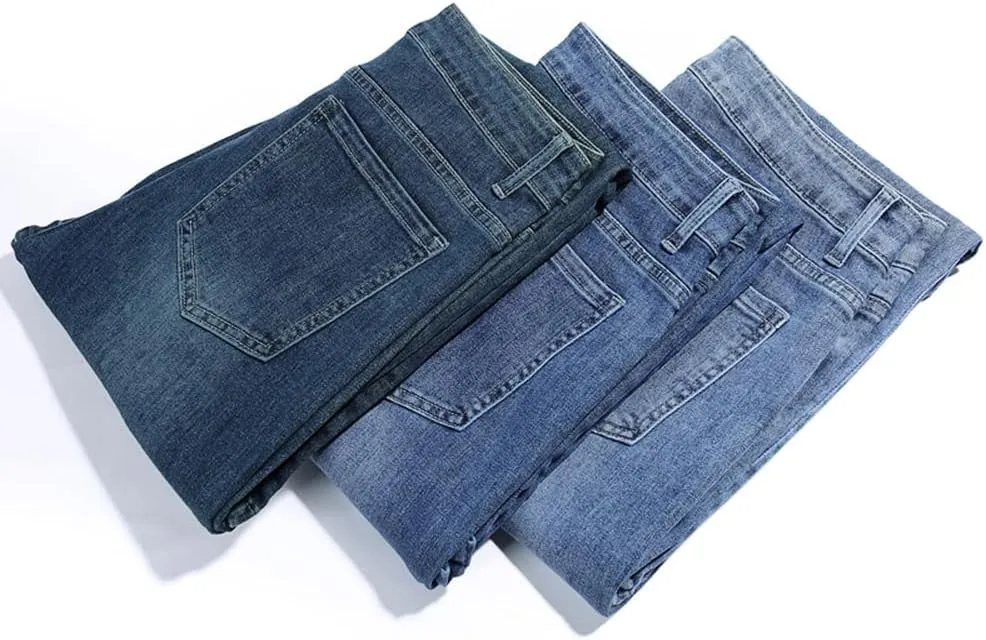 HAORUN Men Bell Bottom Jeans Slim Fit Flared Denim Pants 60s 70s Retro Trousers