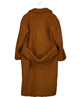 House of CB Brown Fur Trench Coat UK S