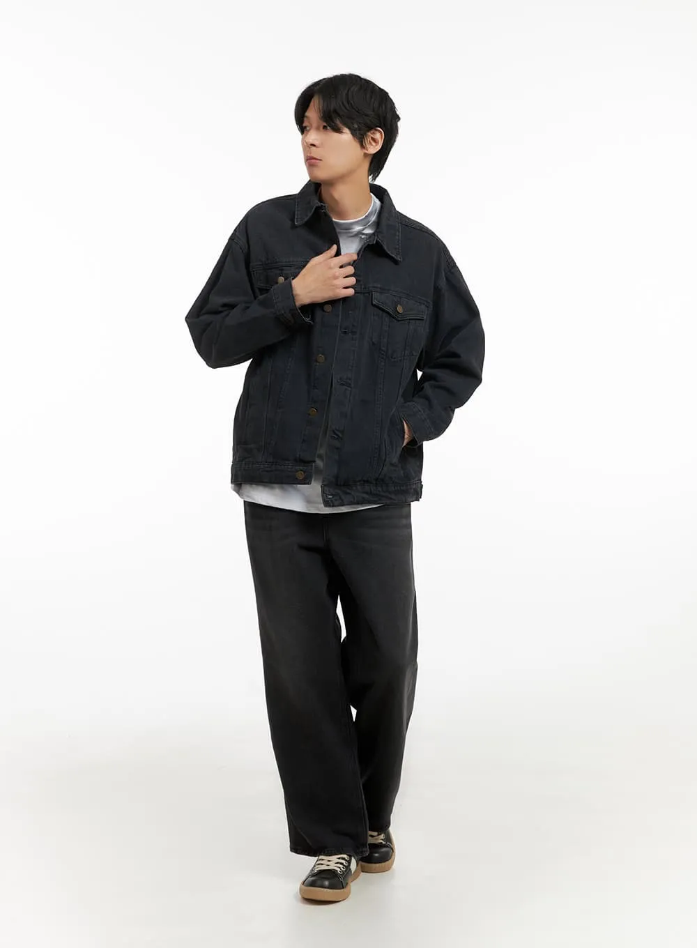 Men's Wide Leg Baggy Jeans IY410