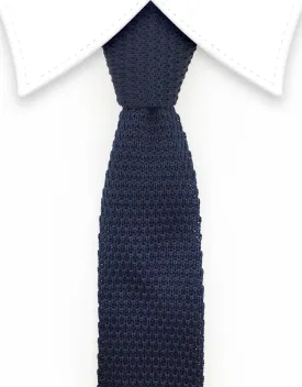 Navy Blue Knit Necktie