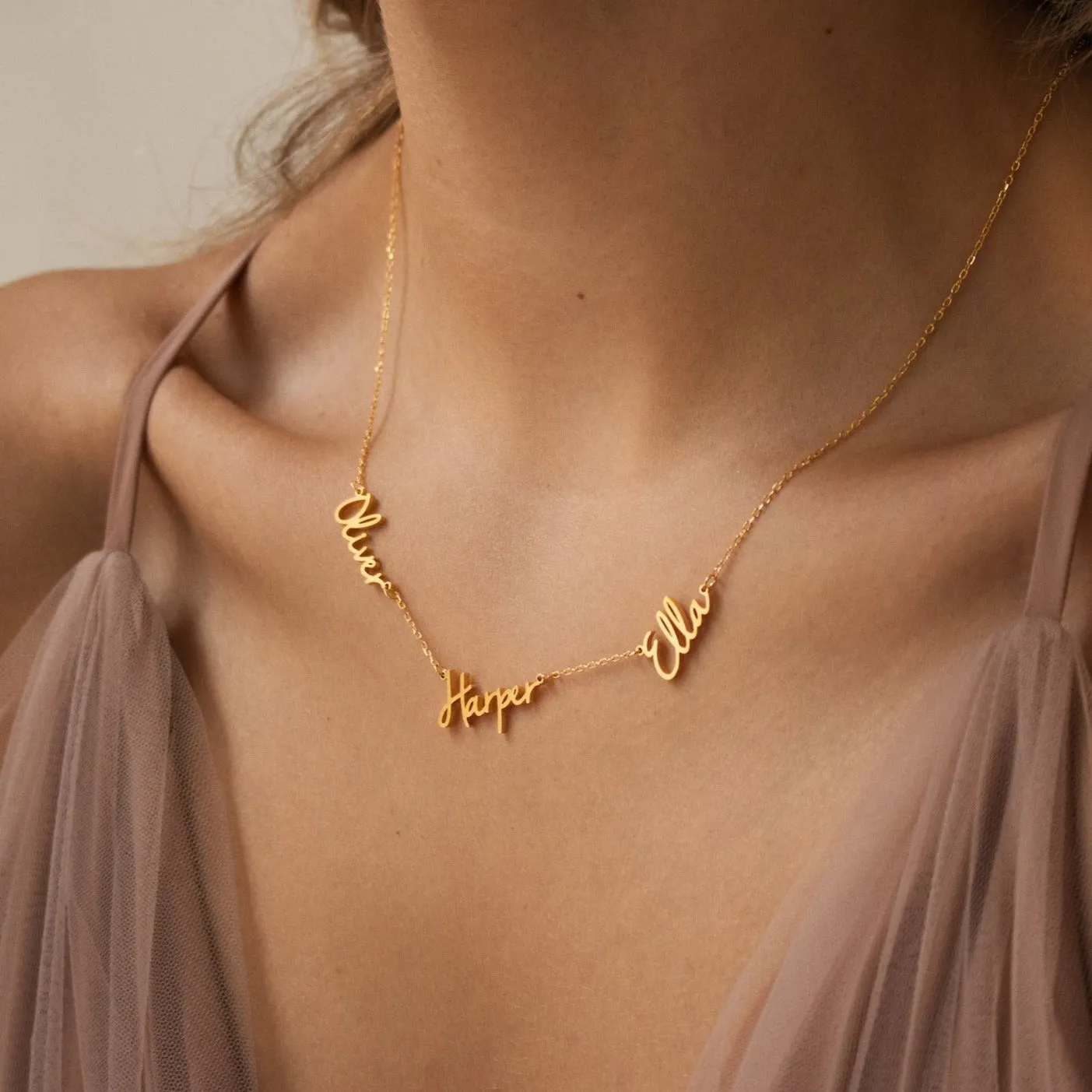 Nella Multiple Name Necklace