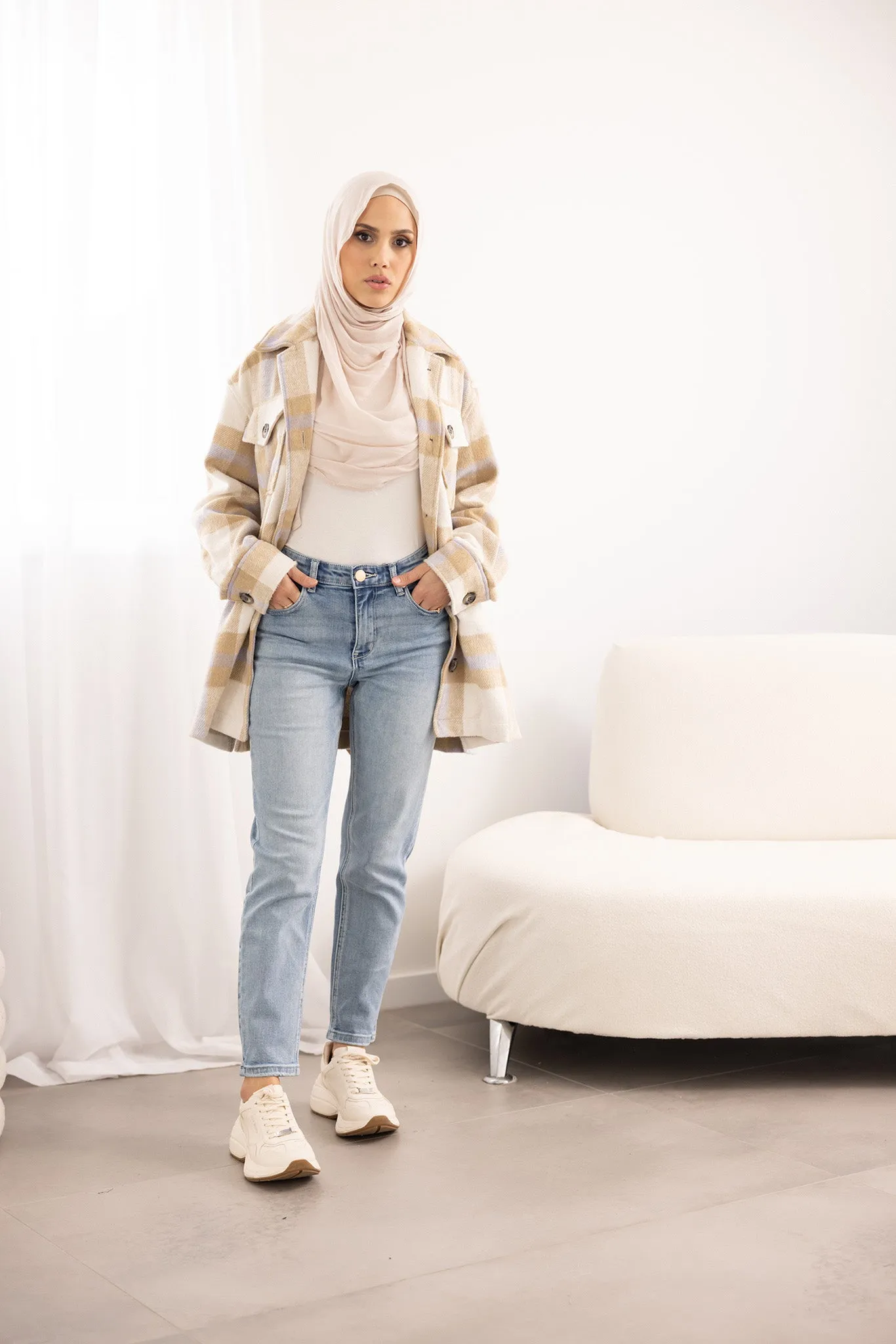 Plain Acid Wash Straight Jeans