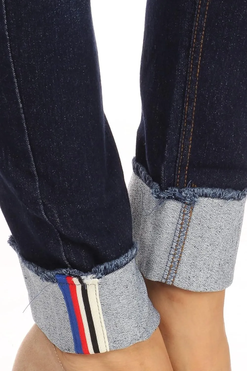 Women's Ripped Destroyed Skinny Jeans & Jeggings Pull-On Elastic Waist Stretch Denim Pants Regular-Plus Size